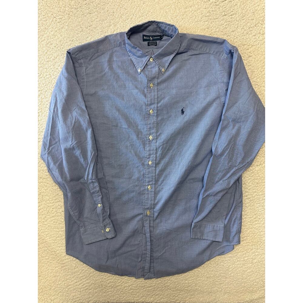 Ralph Lauren Mens Long Sleeve Button Down Dress Shirt Size 17